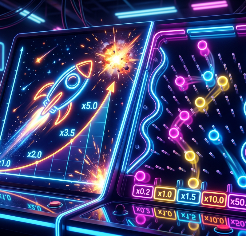 Cover image for article: Crash Games vs Plinko – Speed, Engagement, and Payout Mechanics Compared Side by Side